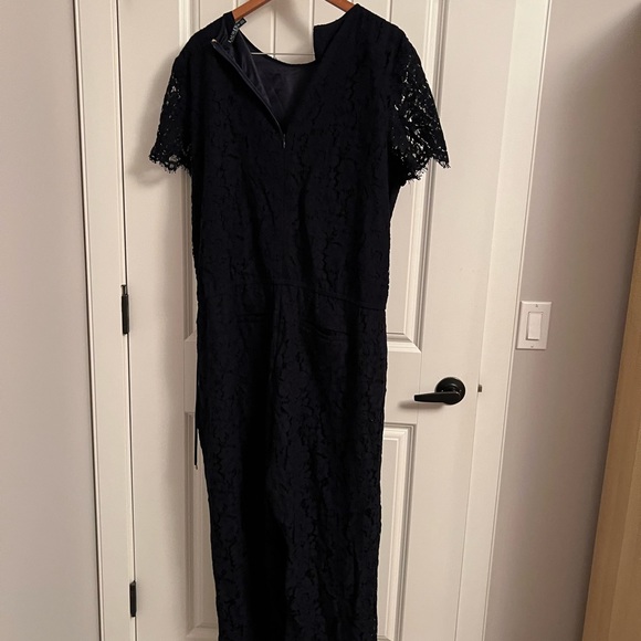 Navy lace pantsuit size 18W - Picture 3 of 12